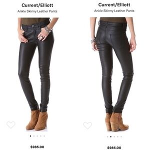 Current/Elliott Black Skinny Pants